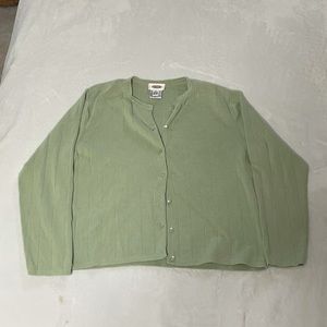 Sage Green Button Up Cardigan